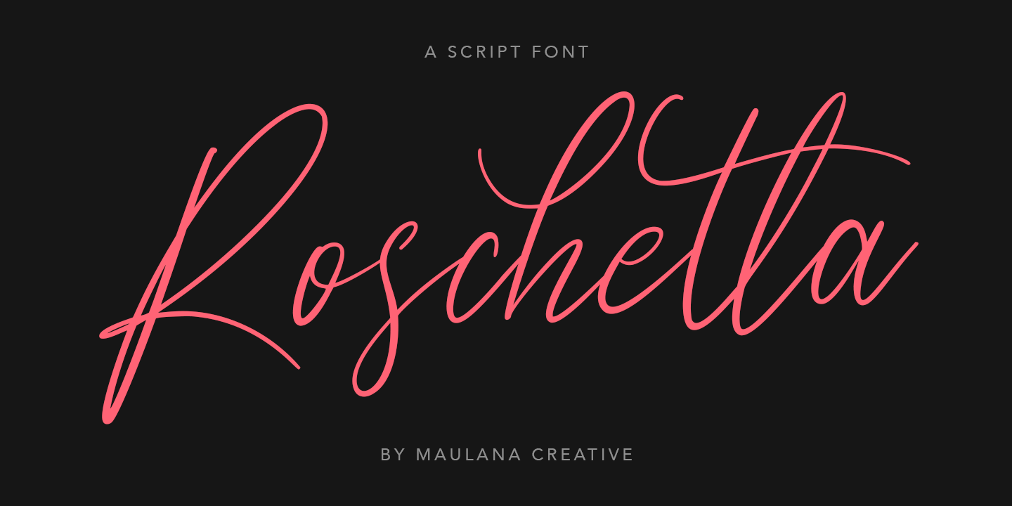 Beispiel einer Roschetta-Schriftart